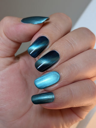 Image provided for Bee's Knees by a paid swatcher featuring the nail polish " I'm Tired of Starving "
