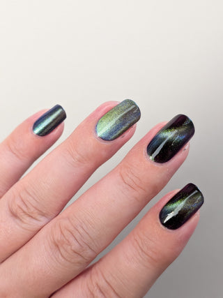Image provided for Bee's Knees by a paid swatcher featuring the nail polish " An Insane F🦑cking Tentacle Sanctuary "