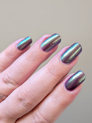 Image provided for Bee's Knees by a paid swatcher featuring the nail polish " Will Self-destruct For Likes "