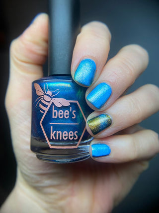 Image provided for Bee's Knees by a paid swatcher featuring the nail polish " I Will Change Your Destiny "