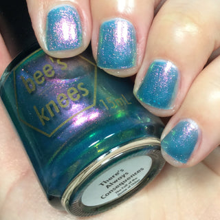 Image provided for Bee's Knees by a paid swatcher featuring the nail polish " There's Always Consequences "