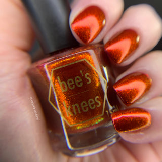 Image provided for Bee's Knees by a paid swatcher featuring the nail polish " Lies Are Comforting "