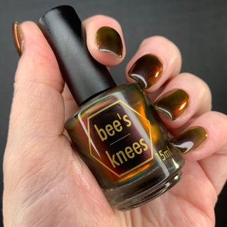 Image provided for Bee's Knees by a paid swatcher featuring the nail polish " Skillz "
