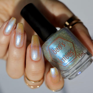 Image provided for Bee's Knees by a paid swatcher featuring the nail polish " Poisoned Fairy Fruit "