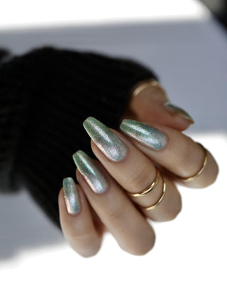 Image provided for Bee's Knees by a paid swatcher featuring the nail polish " Heartbreak "