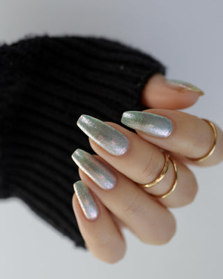 Image provided for Bee's Knees by a paid swatcher featuring the nail polish " Heartbreak "