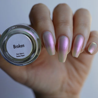 Image provided for Bee's Knees by a paid swatcher featuring the nail polish " Broken "