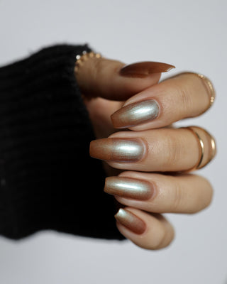 Image provided for Bee's Knees by a paid swatcher featuring the nail polish " Torrent "