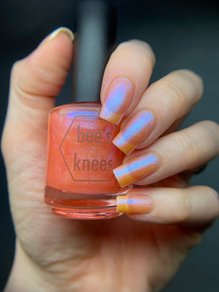 Image provided for Bee's Knees by a paid swatcher featuring the nail polish " The Phoenix Queen "