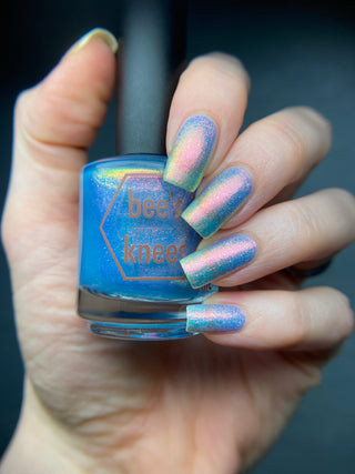 Image provided for Bee's Knees by a paid swatcher featuring the nail polish " They Would Know My Name One Day "