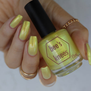 Image provided for Bee's Knees by a paid swatcher featuring the nail polish " Lightweaver "