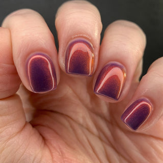 Image provided for Bee's Knees by a paid swatcher featuring the nail polish " Reckless "