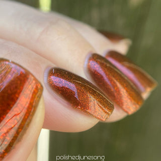 Image provided for Bee's Knees by a paid swatcher featuring the nail polish " I Went to Hell For You "