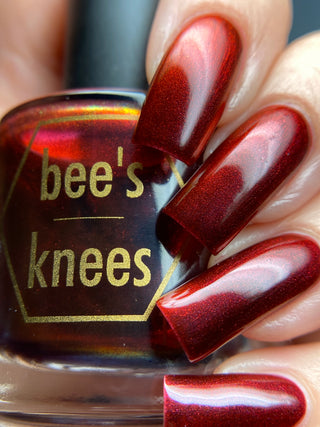 Image provided for Bee's Knees by a paid swatcher featuring the nail polish " Found Your Calling "