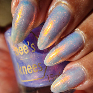 Image provided for Bee's Knees by a paid swatcher featuring the nail polish " That Went Well "