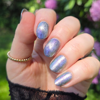 Image provided for Bee's Knees by a paid swatcher featuring the nail polish " True Power Lies in the Shadows "