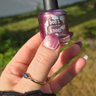 Image provided for Bee's Knees by a paid swatcher featuring the nail polish " I'm Prettier Than that Bitch Ever Was "