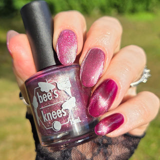 Image provided for Bee's Knees by a paid swatcher featuring the nail polish " I'm Prettier Than that Bitch Ever Was "