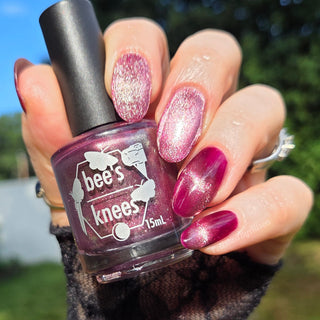 Image provided for Bee's Knees by a paid swatcher featuring the nail polish " I'm Prettier Than that Bitch Ever Was "