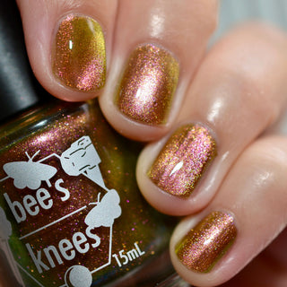 Image provided for Bee's Knees by a paid swatcher featuring the nail polish " I'm Nobody "