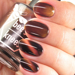 Image provided for Bee's Knees by a paid swatcher featuring the nail polish " That Word Means Everything to Him "