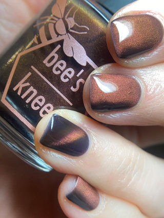 Image provided for Bee's Knees by a paid swatcher featuring the nail polish " That Word Means Everything to Him "