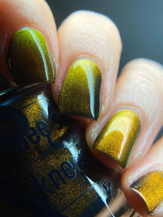 Image provided for Bee's Knees by a paid swatcher featuring the nail polish " Lease is Up "