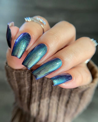 Image provided for Bee's Knees by a paid swatcher featuring the nail polish " An Insane F🦑cking Tentacle Sanctuary "