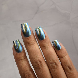 Image provided for Bee's Knees by a paid swatcher featuring the nail polish " I Will Change Your Destiny "