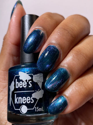 Image provided for Bee's Knees by a paid swatcher featuring the nail polish " Even Death Bears its Flowers "