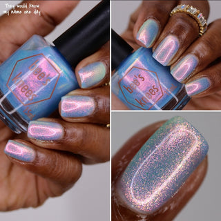 Image provided for Bee's Knees by a paid swatcher featuring the nail polish " They Would Know My Name One Day "
