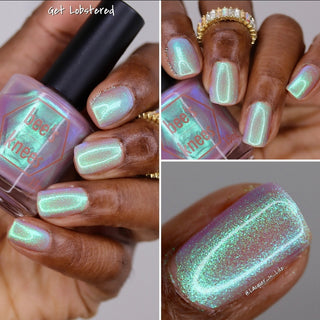 Image provided for Bee's Knees by a paid swatcher featuring the nail polish " Get Lobstered "
