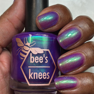 Image provided for Bee's Knees by a paid swatcher featuring the nail polish " Sea Hag Summer "