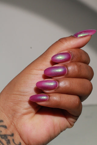 Image provided for Bee's Knees by a paid swatcher featuring the nail polish " Sea Hag Summer "