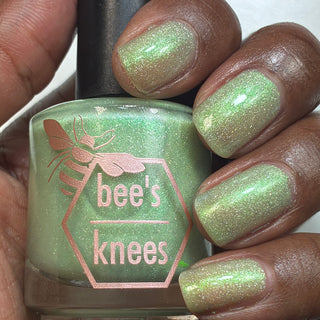 Image provided for Bee's Knees by a paid swatcher featuring the nail polish " Seafoam in my Blood "