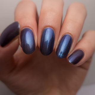 Image provided for Bee's Knees by a paid swatcher featuring the nail polish " Shadowforged "