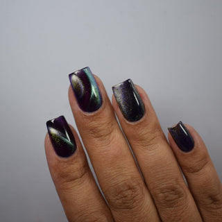 Image provided for Bee's Knees by a paid swatcher featuring the nail polish " An Insane F🦑cking Tentacle Sanctuary "
