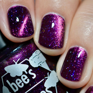 Image provided for Bee's Knees by a paid swatcher featuring the nail polish " Have Care for My Virtue "