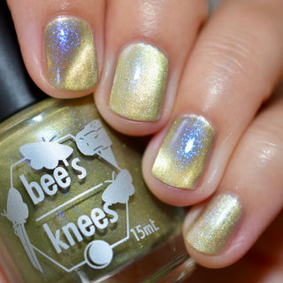 Image provided for Bee's Knees by a paid swatcher featuring the nail polish " There is Nothing But Stone "