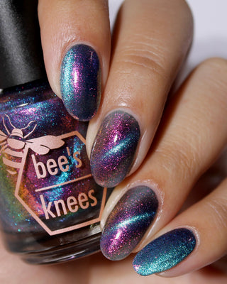 Image provided for Bee's Knees by a paid swatcher featuring the nail polish " Take Me with You "