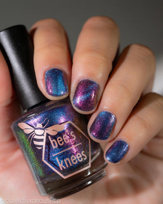 Image provided for Bee's Knees by a paid swatcher featuring the nail polish " Take Me with You "