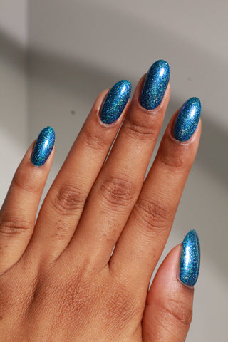 Image provided for Bee's Knees by a paid swatcher featuring the nail polish " Thalassophilia "