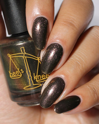 Image provided for Bee's Knees by a paid swatcher featuring the nail polish " Thank You for Choosing Me "