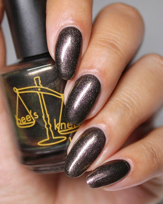 Image provided for Bee's Knees by a paid swatcher featuring the nail polish " Thank You for Choosing Me "
