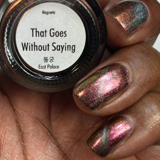 Image provided for Bee's Knees by a paid swatcher featuring the nail polish " That Goes Without Saying "