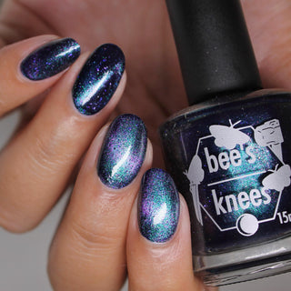 Image provided for Bee's Knees by a paid swatcher featuring the nail polish " The Body Remembers "