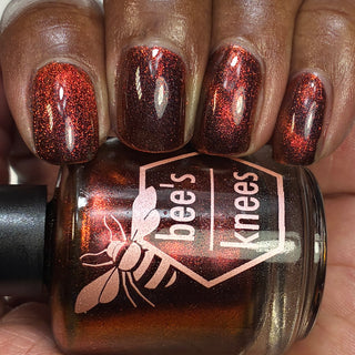 Image provided for Bee's Knees by a paid swatcher featuring the nail polish " The Crown Prince "