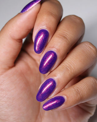 Image provided for Bee's Knees by a paid swatcher featuring the nail polish " The Great Unraveling "