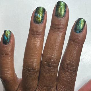 Image provided for Bee's Knees by a paid swatcher featuring the nail polish " The Pond Spirit "