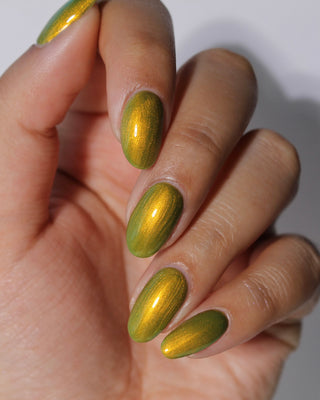 Image provided for Bee's Knees by a paid swatcher featuring the nail polish " The Spirit of the Forest "